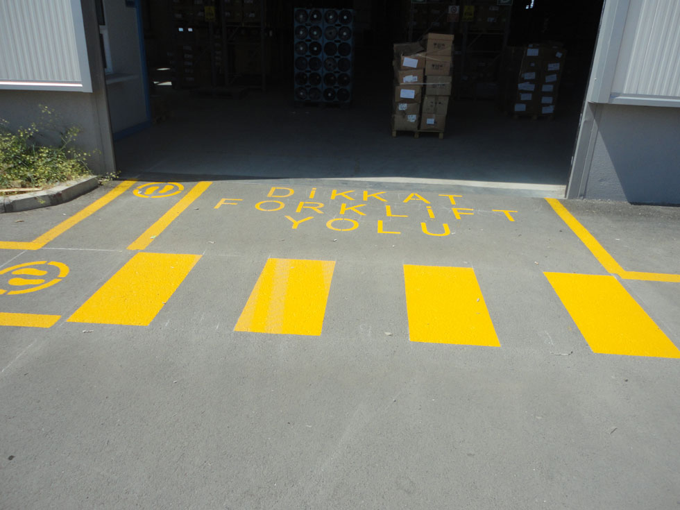 forklift yolu boyama